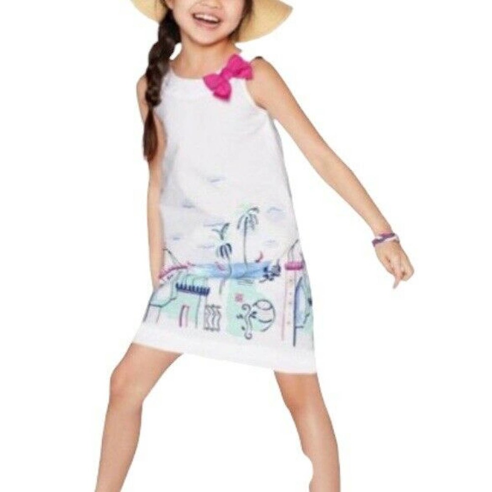 Gymboree Desert Dreams Paradise Palace Scenic Dress White Summer Size 6